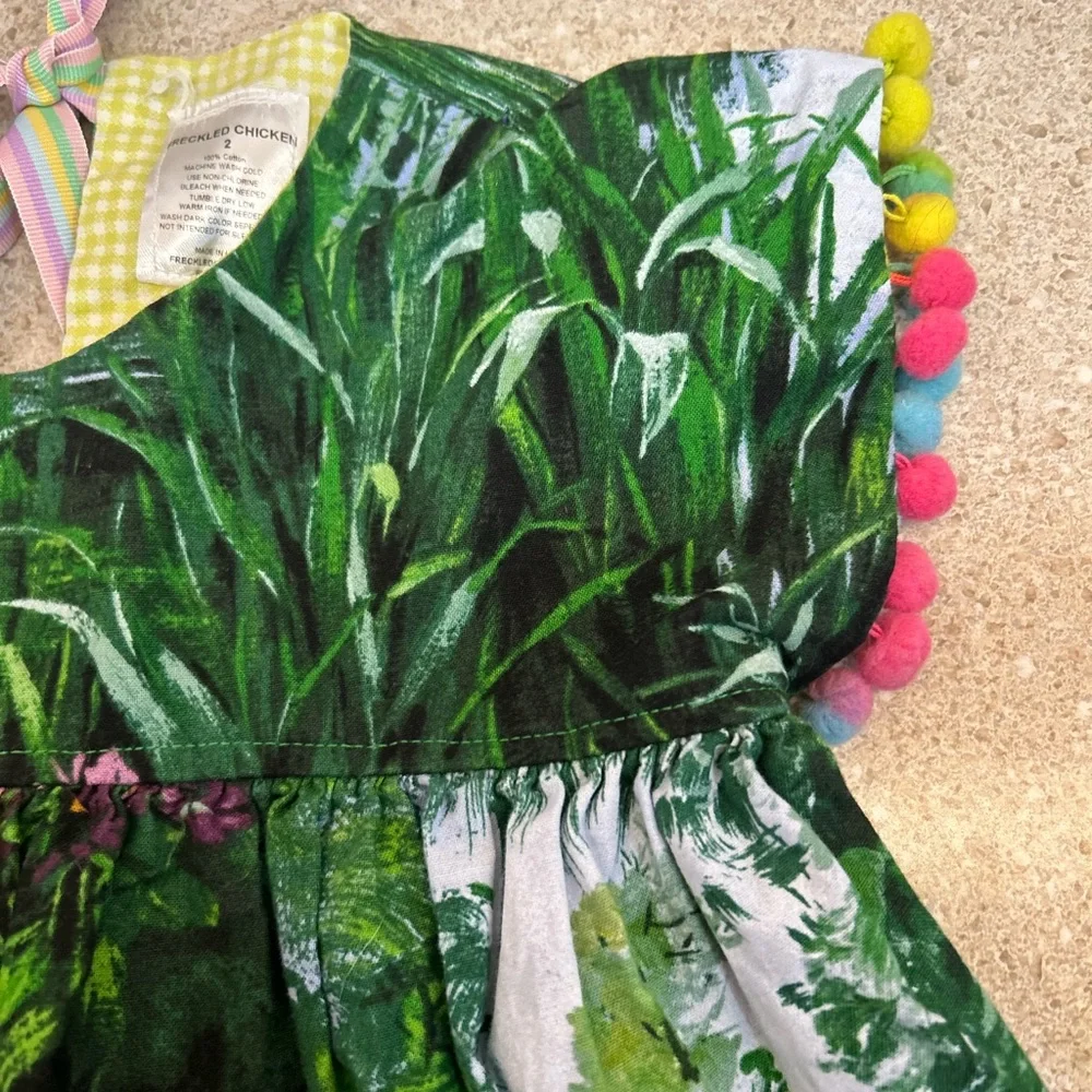 Freckled‎ Chicken Girls Toddler Fairy Boho Nature Embroidered Dress Size 2T